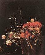 Jan Davidsz. de Heem Still-Life with Fruit Flowers, Glasses Sweden oil painting artist